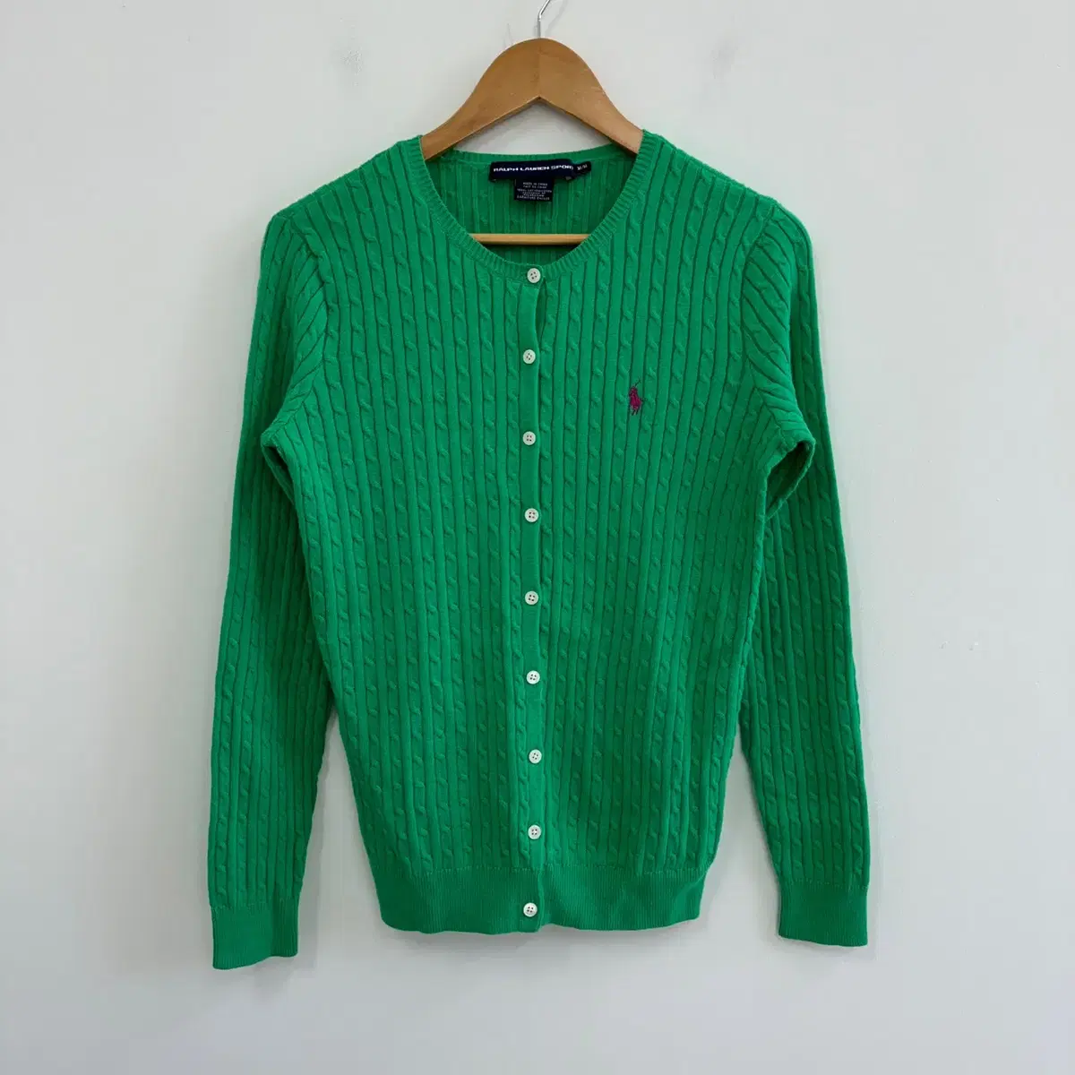 M] ポロラルフローレン女性用コットンケーブルニット